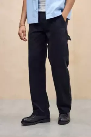 Dickies Black Canvas Carpenter Trousers in