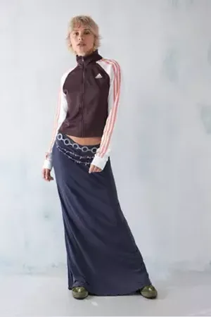 Urban Outfitters UO Cupro Black Maxi Skirt di in
