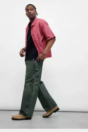 Dickies Green Tone Faded Loose Jeans in