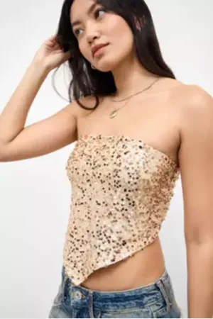 Motel Rimo Sequin Top in a Urban Outfitters