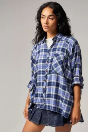 Urban Outfitters UO Brendan Check Shirt di in