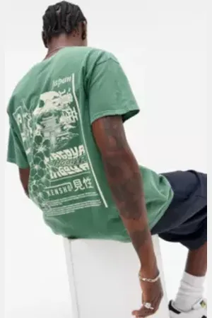 Urban Outfitters UO Green Saiko T-Shirt di in