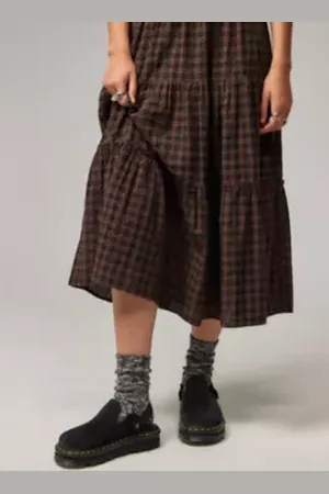 Dr. Martens Mules Zebzag in Pelle Scamosciata Nera in