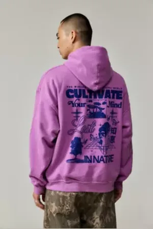 Urban Outfitters UP Purple Cultivate Hoodie di in