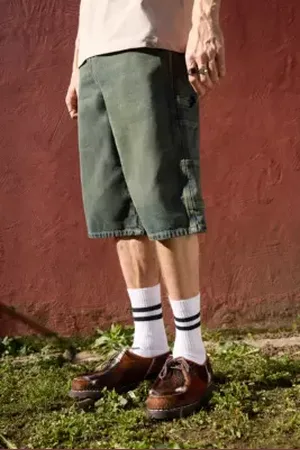 Dickies Green Tone Loose Denim Shorts in