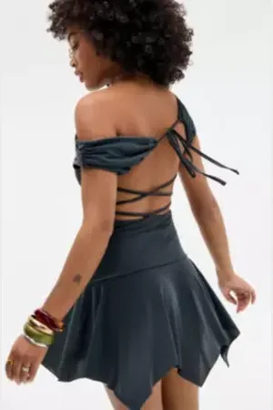 Silence + Noise Alyssa Backless Mini Dress in a Urban Outfitters
