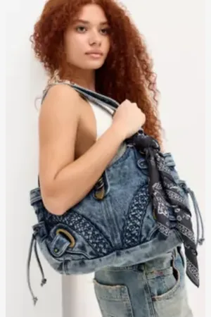 BDG Chiara Denim Buckle Shoulder Bag in