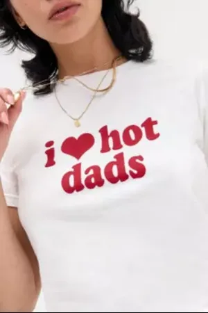 Daisy Street I Heart Hot Dads Tee in a Urban Outfitters