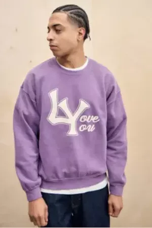 Urban Outfitters UO Purple Love You Sweatshirt di in