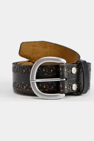 Urban Outfitters UO Etched Leather Belt di in