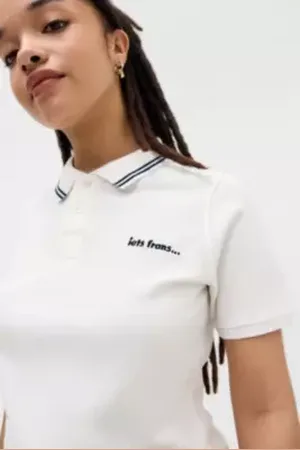 iets frans... Iets frans. Adrian Short Sleeve Polo Shirt in a Urban Outfitters