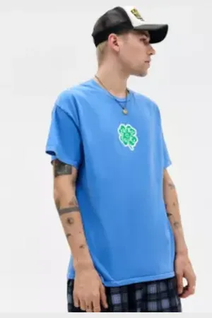 Urban Outfitters UO Blue Lucky F*cker T-Shirt di