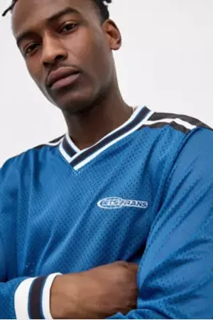 iets frans... Iets frans. Blue Airtex Long Sleeve T-Shirt a Urban Outfitters