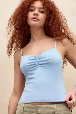 Silence + Noise Luna Ruched-Front Cami in