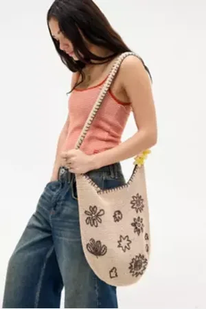 Urban Outfitters UO Macramé Motif Sling Bag di in
