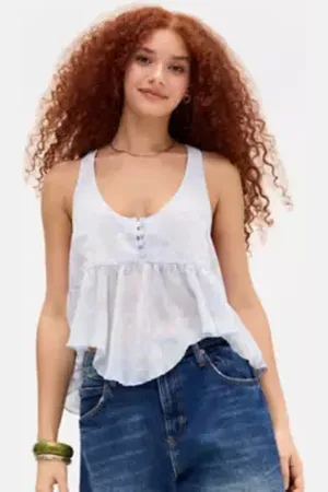 Urban Outfitters UO Tate Babydoll Tank Top di in