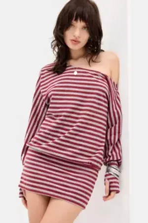 Motel Zylina Stripe Dress in a Urban Outfitters