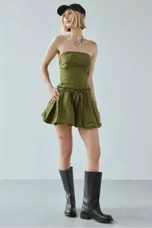 Urban Outfitters UO Rex Strapless Mini Dress di in