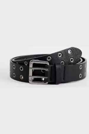 Urban Outfitters UO Black Double Eyelet Belt di in