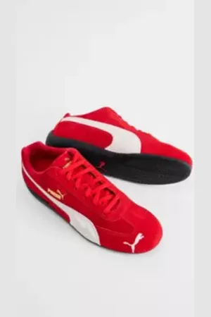 PUMA Red & White Speedcat Trainers in