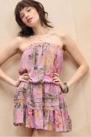 Urban Outfitters UO Julie Chiffon Mini Dress di in