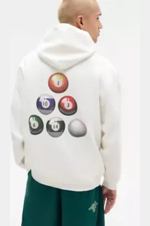 Urban Outfitters UO White Snooker Ball Hoodie di in