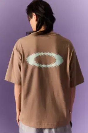 Oakley UO Exclusive Brown Broken Ellipse Logo T-Shirt in