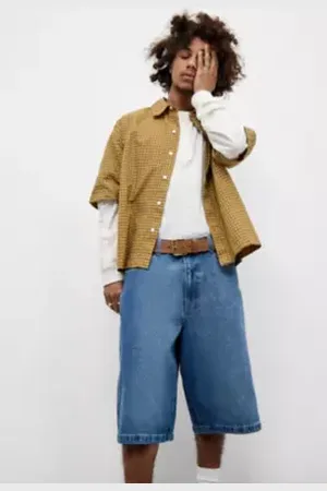 Dickies Dickes Mid Blue Big Daddy Denim Shorts di in