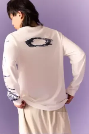 Oakley UO Exclusive White Surf Ellipse Long Sleeve T-Shirt in