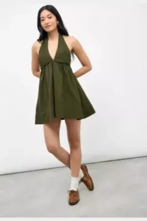 BDG Iris Smocked Halterneck Dress in a Urban Outfitters