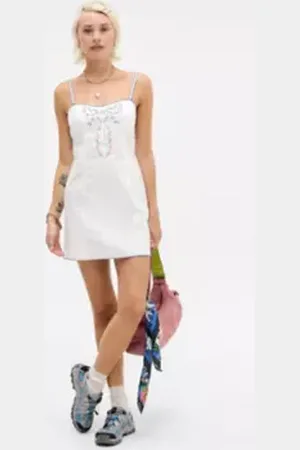 Kimchi Blue Aiko Embroidered Mini Dress in a Urban Outfitters