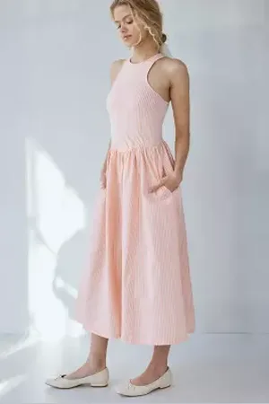 BDG Vestito Midi Bianca in a Urban Outfitters
