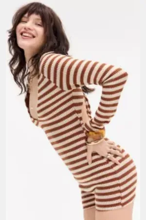 Motel Tuta Playsuit a Righe Kaipo in a Urban Outfitters