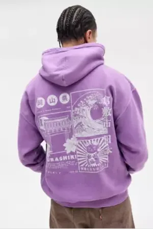 Urban Outfitters Felpa con cappuccio UO Purple Kurashiji di in