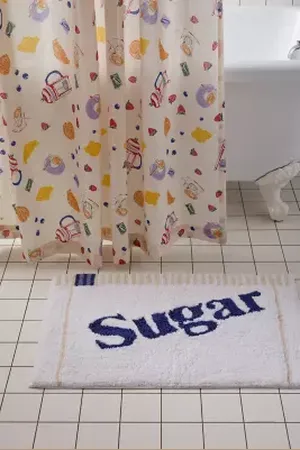 Urban Outfitters Sugar Packet Bath Mat di in Bianco