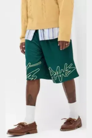 iets frans... Iets frans. Green Airtex Embroidered Shorts in