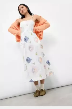 Damson Madder Peaches Apron Dress in
