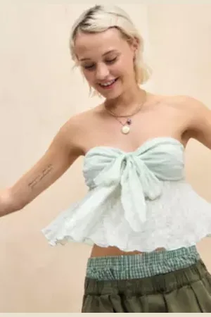 Kiss The Sky Juniper Strapless Top in a Urban Outfitters