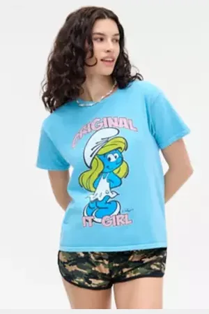 Urban Outfitters UO Smurf It Girl Relaxed T-Shirt di in