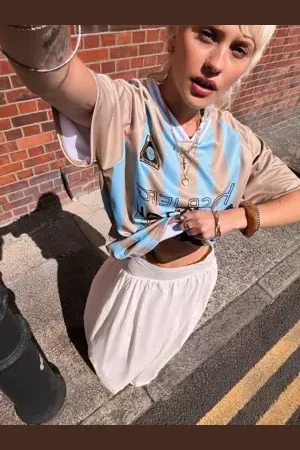 Urban Outfitters UO Mindi Bubble Maxi Skirt di in