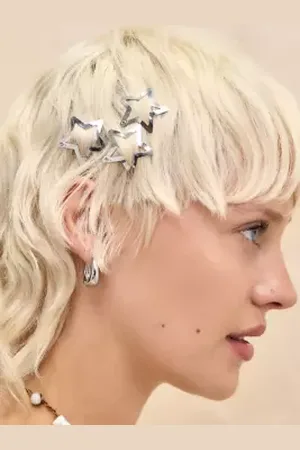 Urban Outfitters Star Snap Hair Clips 6-Pack di in