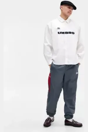 Umbro UO Exclusive White Logo Oxford Shirt in a Urban Outfitters