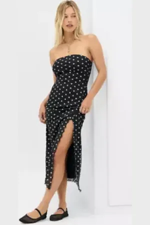 Urban Outfitters UO Samara Mesh Bandeau Midi Dress di in