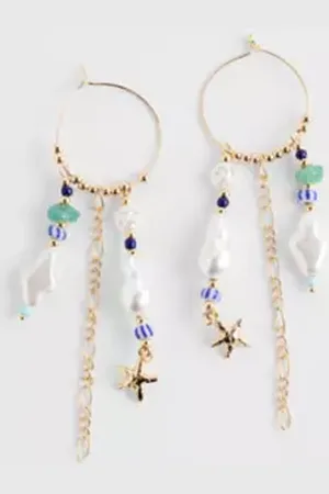 Silence + Noise Orecchini a Cerchio Ocean Charm in