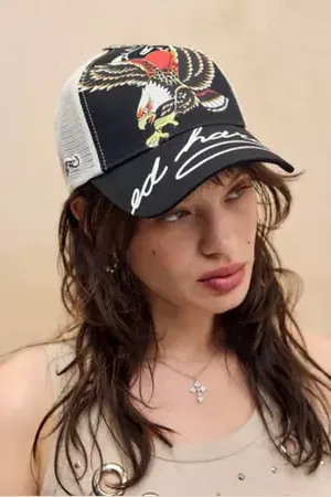 ED HARDY Cappellino da Camionista con Aquila in Volo in