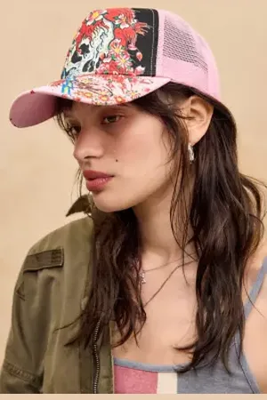 ED HARDY Cappellino da Camionista Beautiful Ghost in