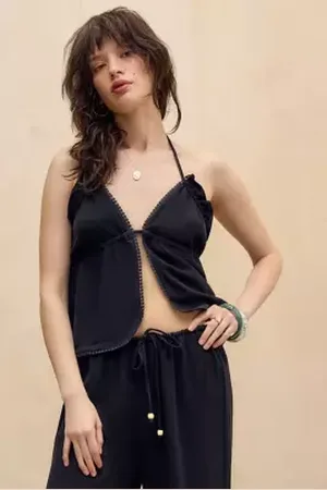 Out From Under Canotta in Lino con Schiena Scoperta in a Urban Outfitters