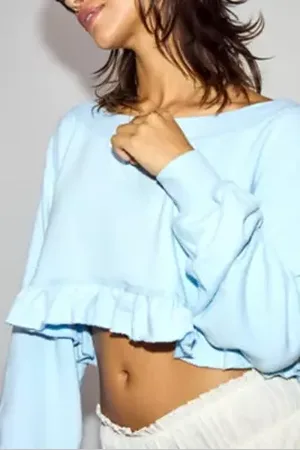 Out From Under Lyra Off Shoulder Sweatshirt in a Urban Outfitters