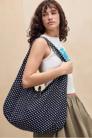 BDG Flo Spot Slouch Canvas Tote Bag in