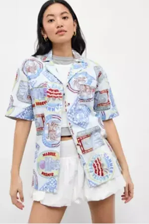 Damson Madder Camicia Chlo Holiday Print in
